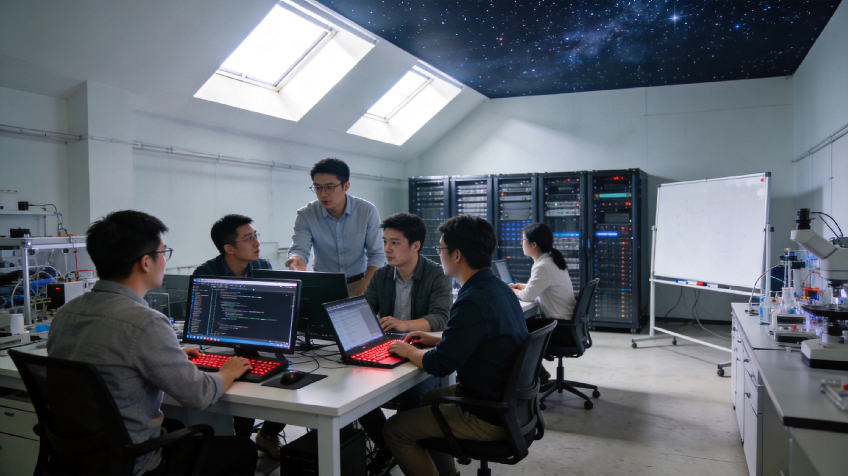 星空中国技术研发实验室展示工程师进行核心代码开发